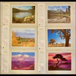 VTG 1950s~STANDARD OIL~America Western Scenic View Prints~LOT OF 6~COLLECTIBLE